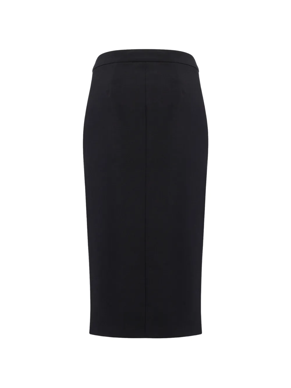 DONDUP Canvas midi-rok met split aan de voorkant Zwart