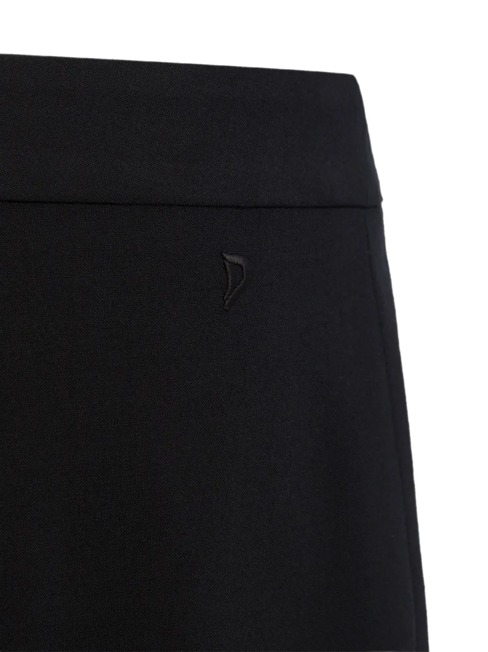 DONDUP Canvas midi-rok met split aan de voorkant Zwart