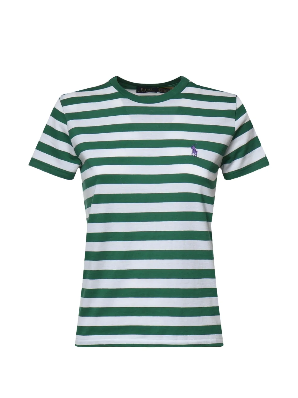 Polo Ralph Lauren striped embroidered-logo T-shirt - Grün