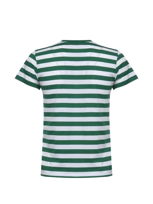 Polo Ralph Lauren Striped embroidered-logo T-shirt | Green | FARFETCH