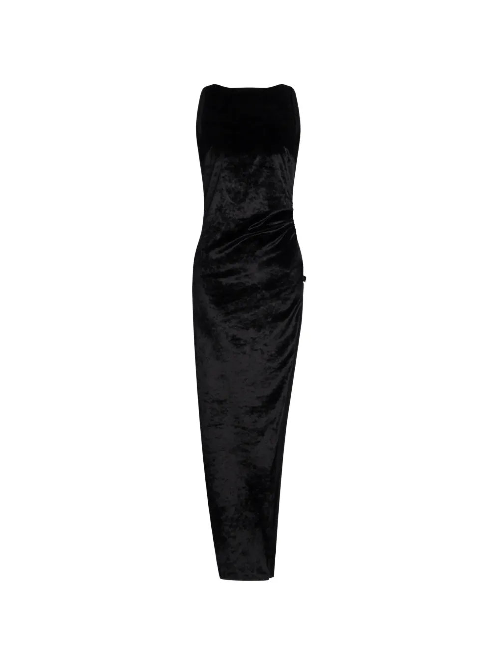 DONDUP ruched ring-detail maxi dress - Nero