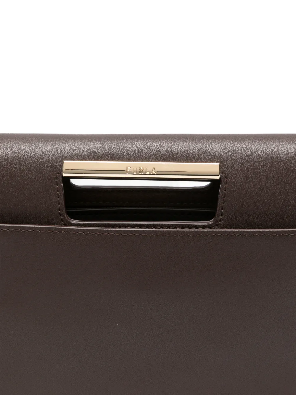 Furla Envelope leren clutch Bruin
