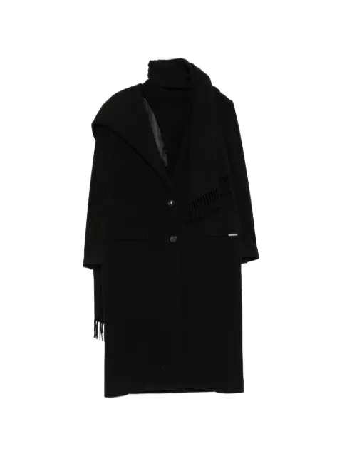 The Attico fringed-scarf coat