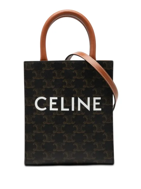 Celine Pre-Owned 2018-2026 Mini Triomphe Coated Canvas Vertical Cabas satchel