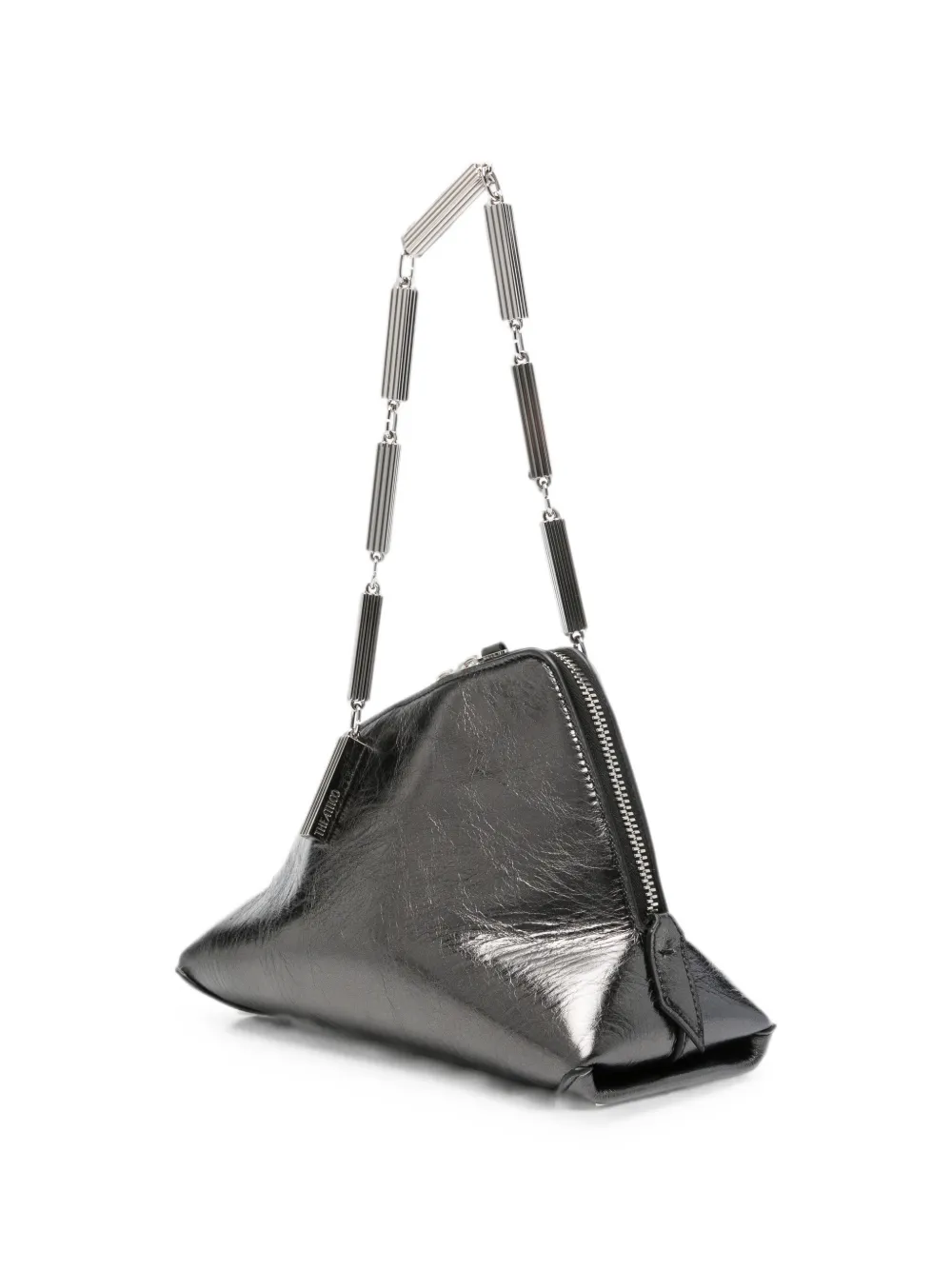 The Attico La Scala shopper met metallic-effect en schakelketting Grijs