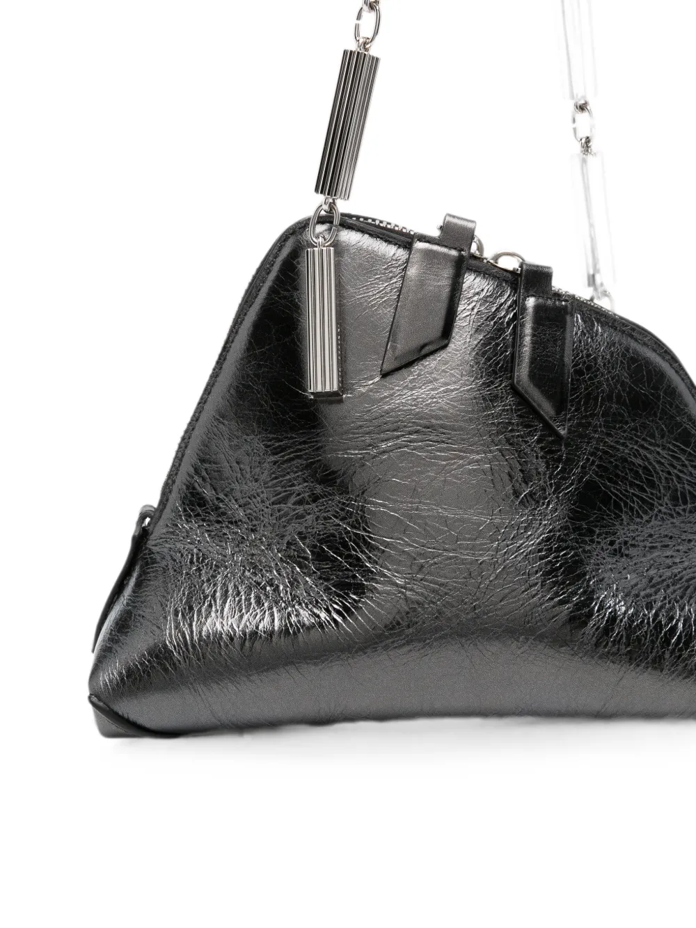 The Attico La Scala shopper met metallic-effect en schakelketting Grijs