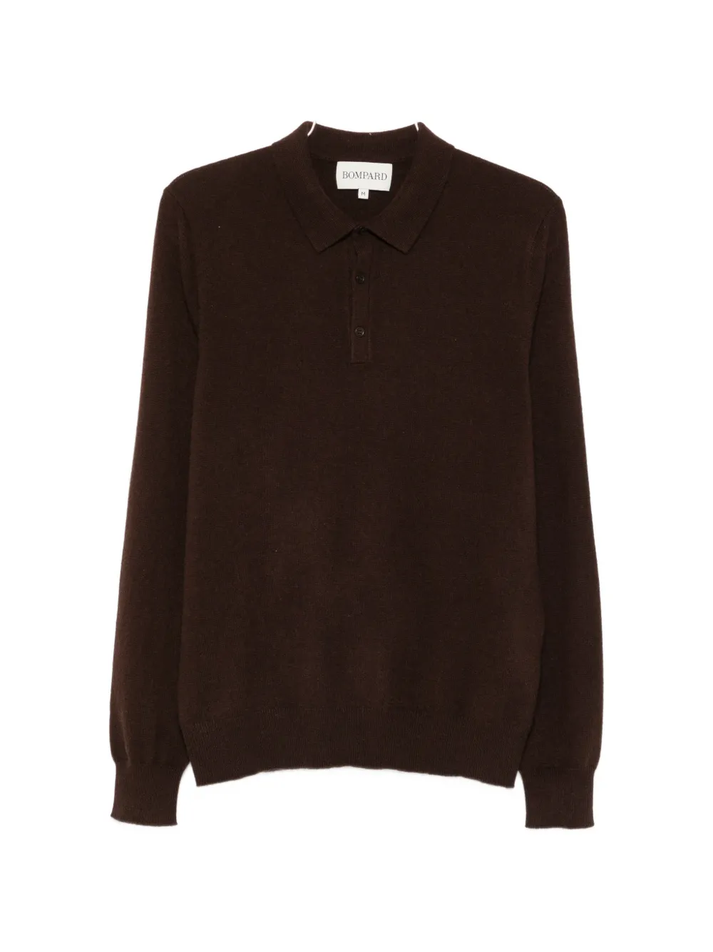 Bompard Long-sleeve Cashmere Polo Shirt In Brown