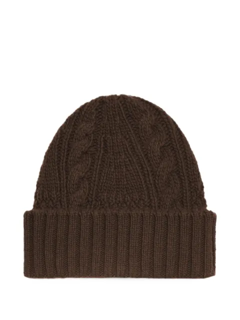 BOMPARD cable-knit cashmere beanie hat