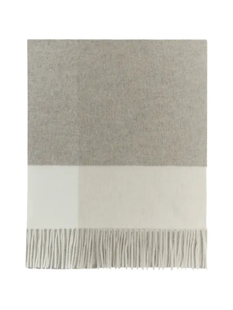 BOMPARD fringed tartan scarf