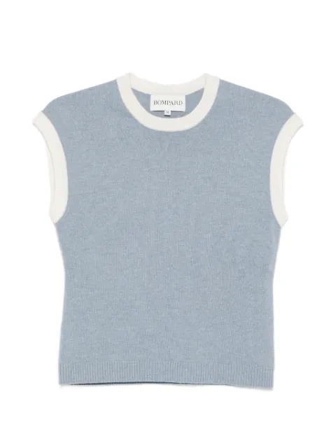 BOMPARD contrast-trim cashmere vest