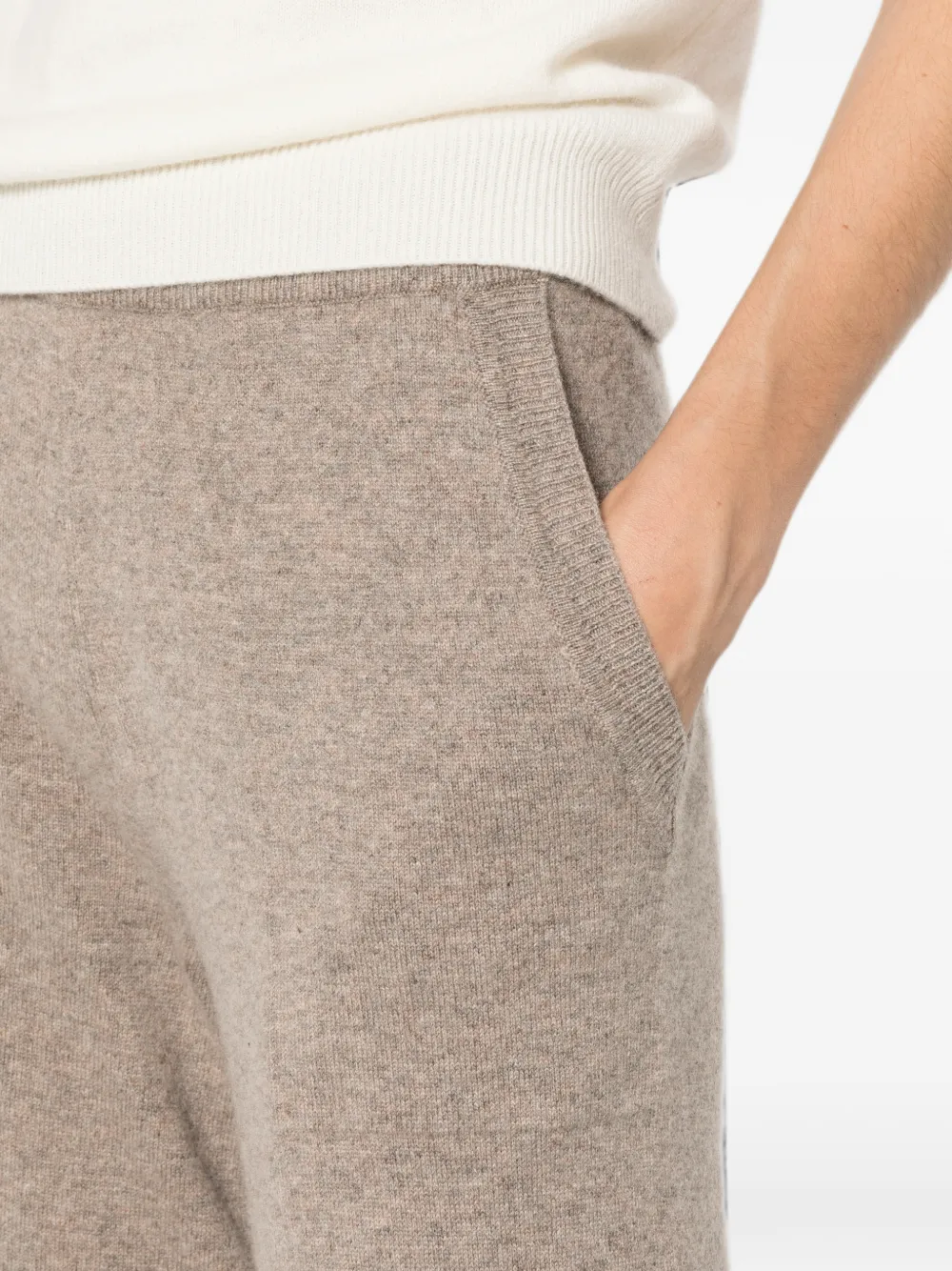 BOMPARD Kasjmier palazzobroek met wijde pijpen Beige