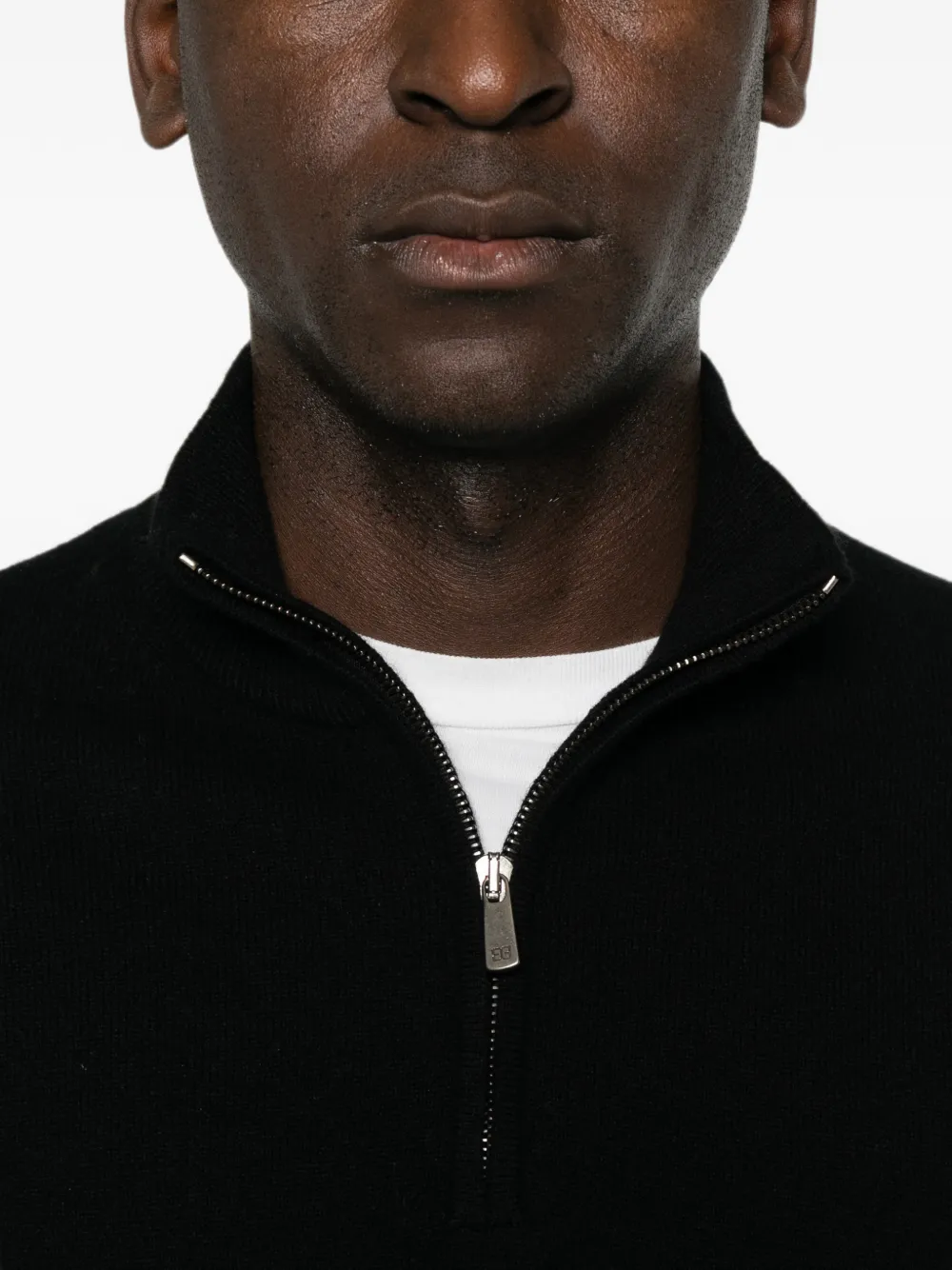 Bompard Half-zip Sweater In Black