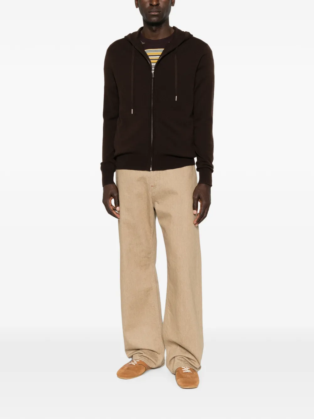 BOMPARD Hoodie met trekkoord Bruin