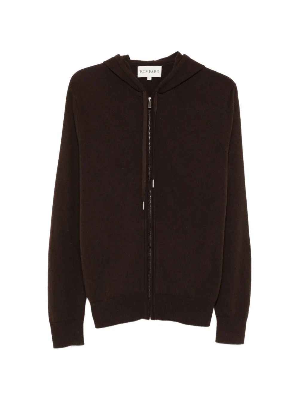 BOMPARD zip-up drawstring hoodie - Marrone