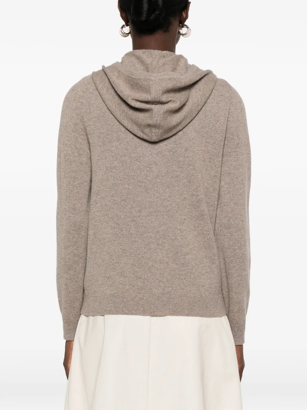 BOMPARD Vest met capuchon en rits Bruin