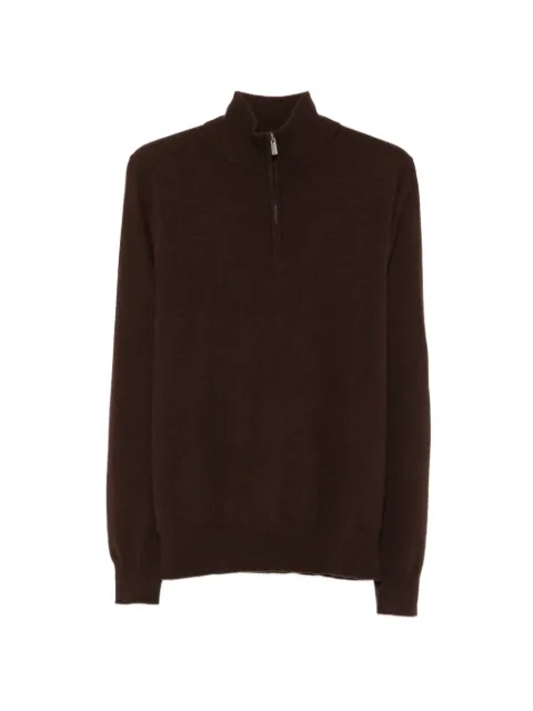 BOMPARD zip-neck cashmere knit
