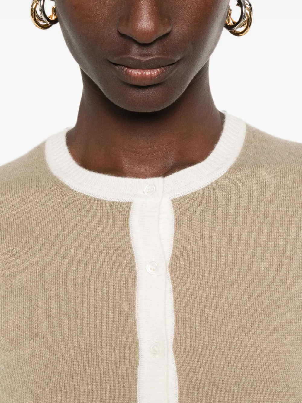 BOMPARD Vest met knoopsluiting Beige