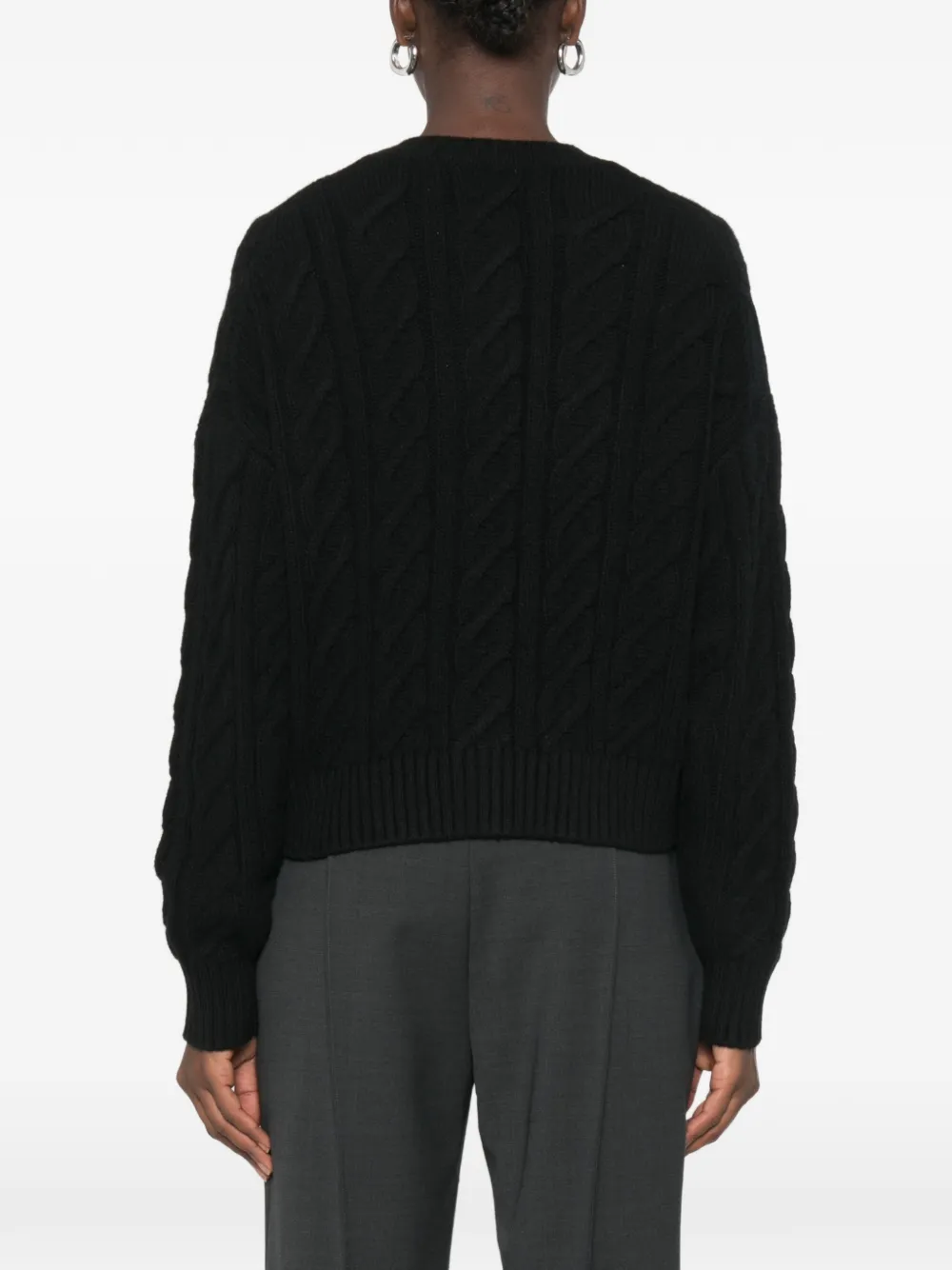 BOMPARD Kabelgebreid vest Zwart