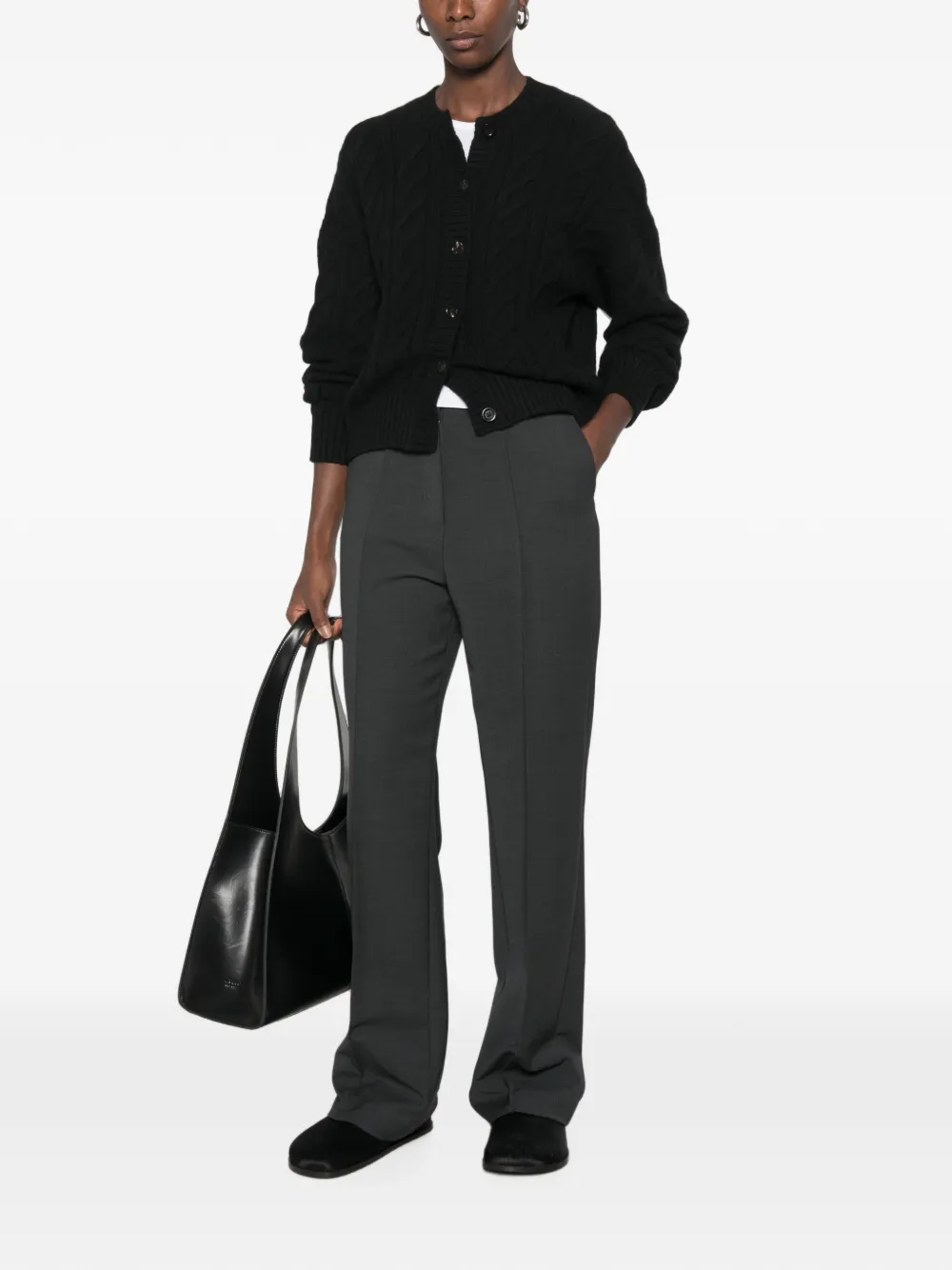 BOMPARD Kabelgebreid vest Zwart