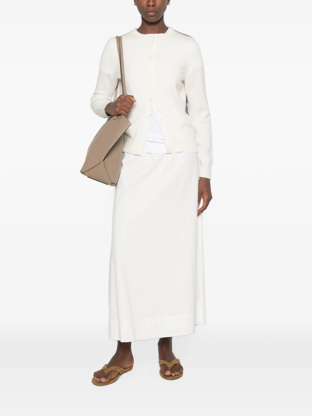 BOMPARD Kasjmier vest met ronde hals Beige