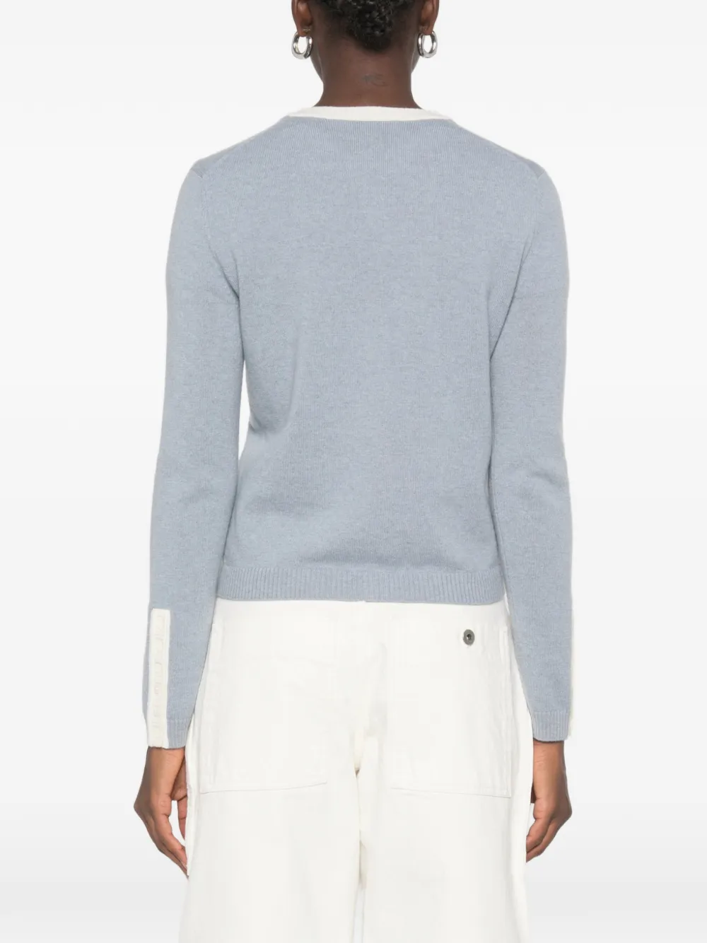 BOMPARD Vest met contrasterende afwerking en knoopmouwen Blauw