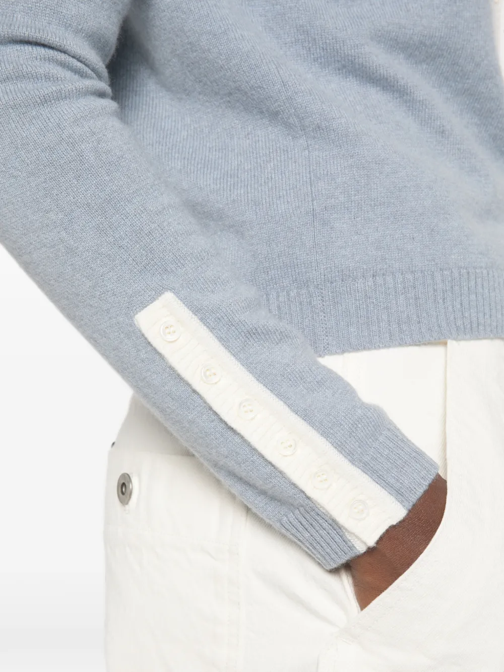 BOMPARD Vest met contrasterende afwerking en knoopmouwen Blauw