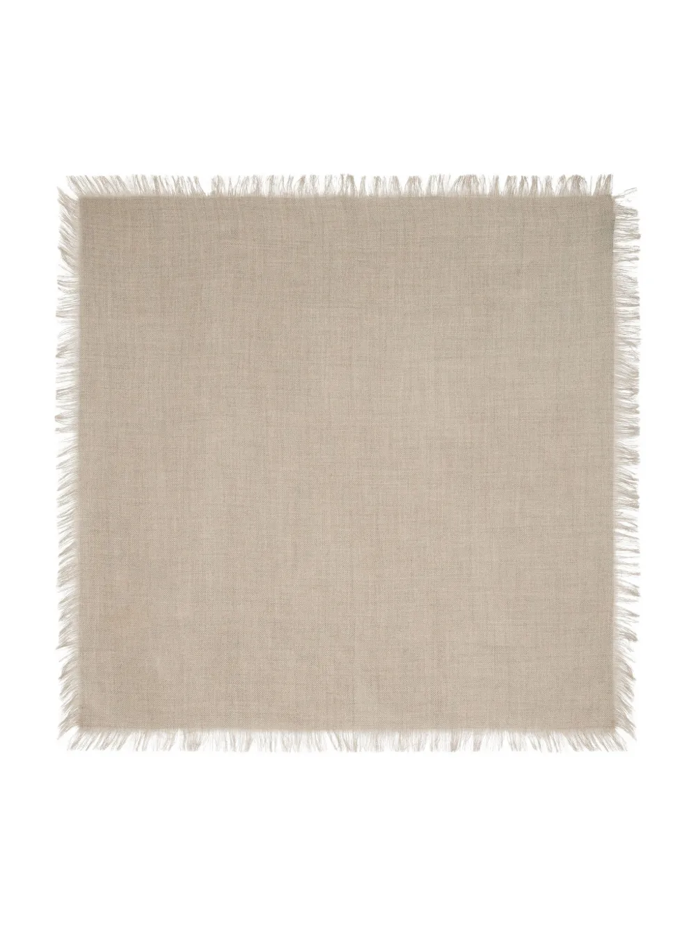 BOMPARD Swann vierkante sjaal met franje Beige