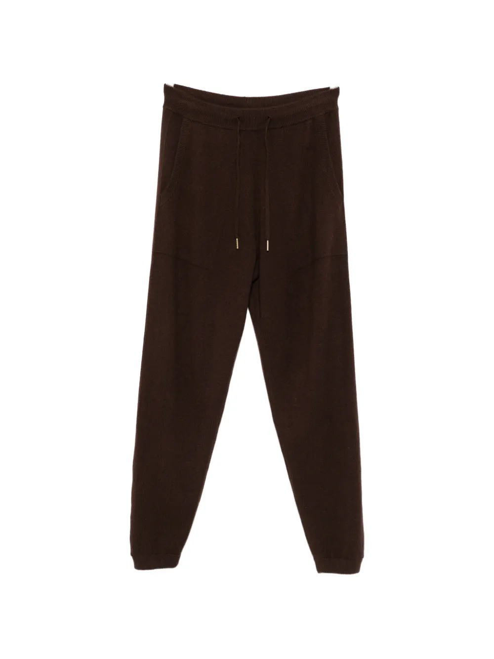 Bompard Carrot-cut Cashmere Track Pants In Brown