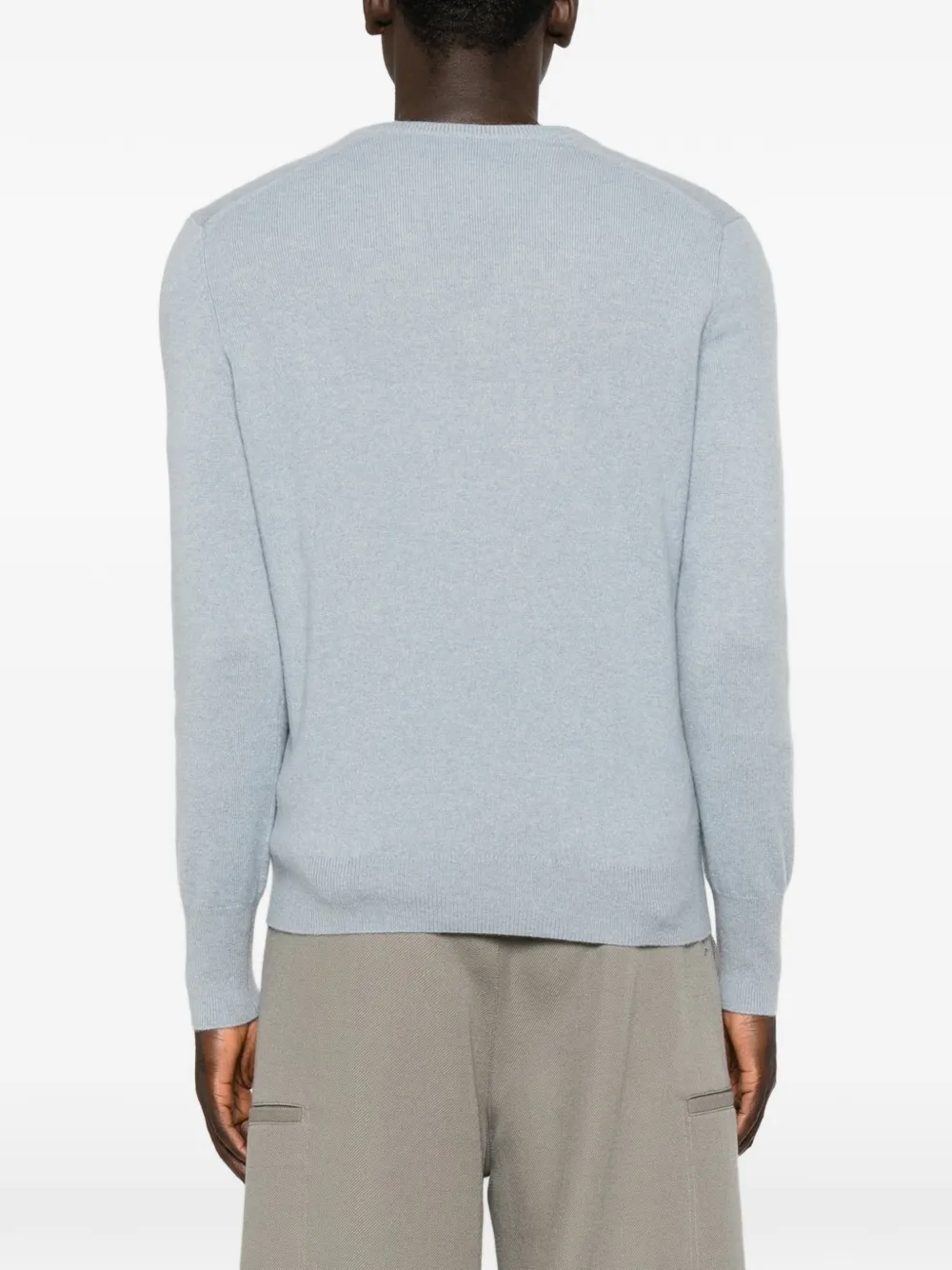 BOMPARD Kasjmier gebreide trui met V-hals Blauw
