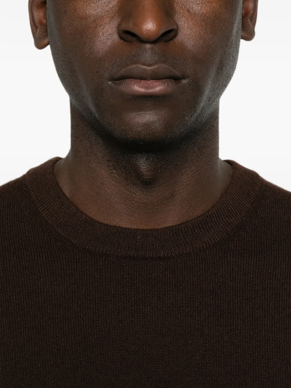BOMPARD Kasjmier trui met ronde hals Bruin