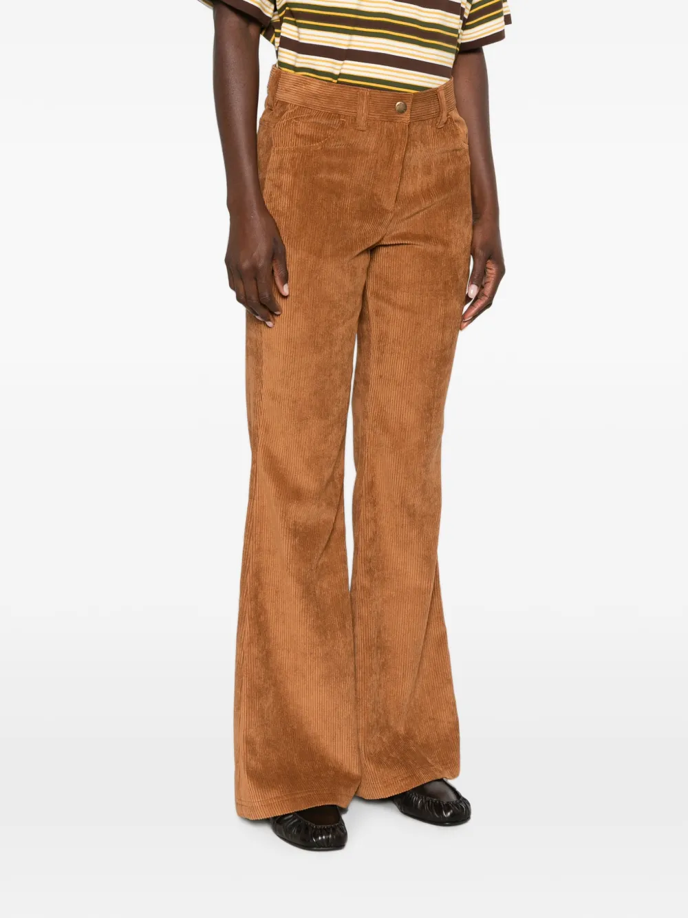 Moncler Flared broek Bruin