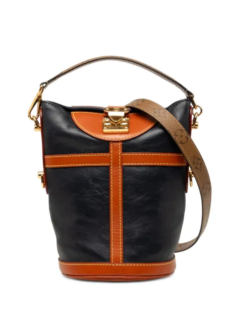 Louis Vuitton Pre-Owned 2019 Calfskin and Monogram Reverse Duffle Bag bucket bag