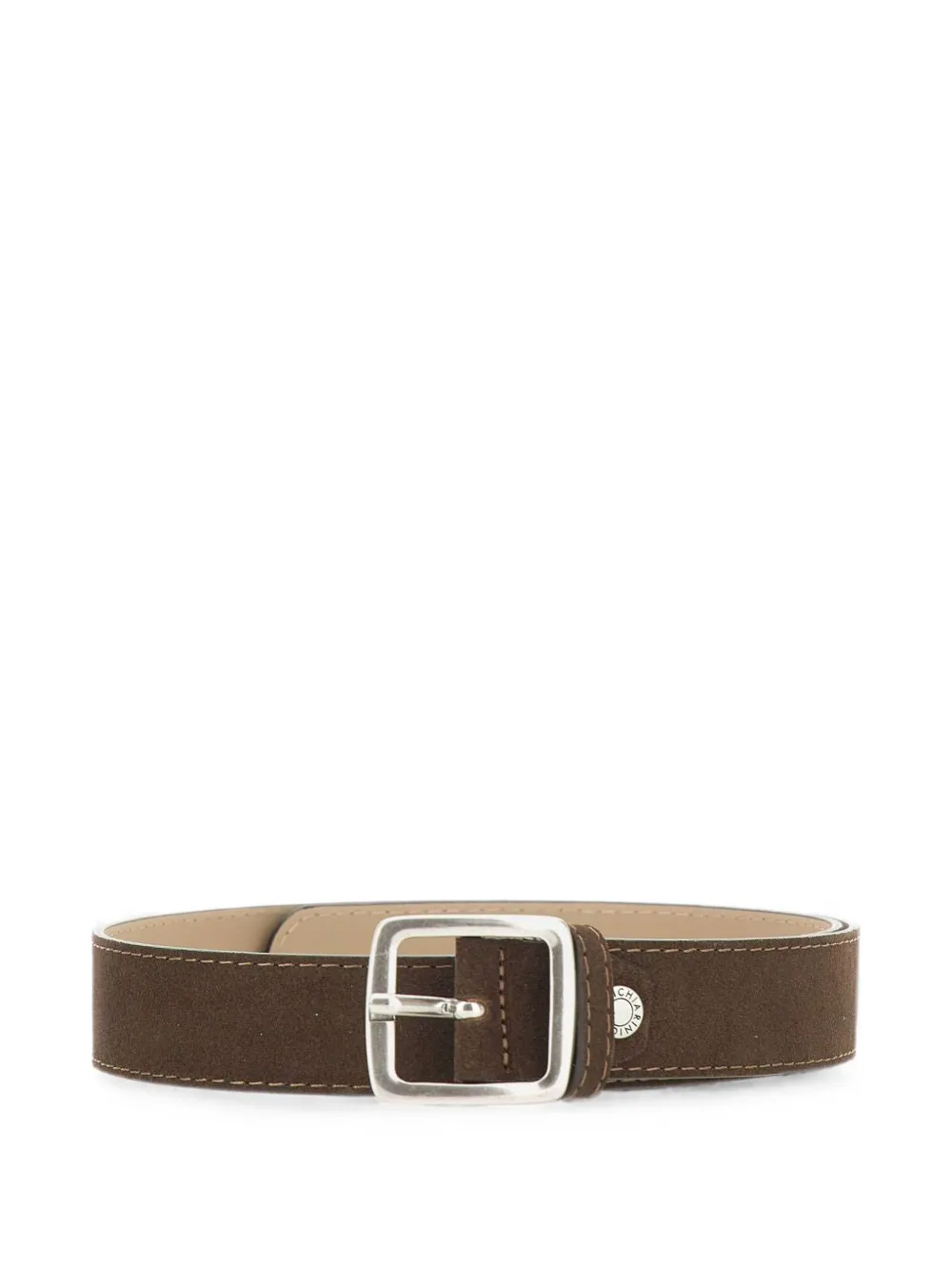 GIANNI CHIARINI suede contrast-stitch belt - Marrone
