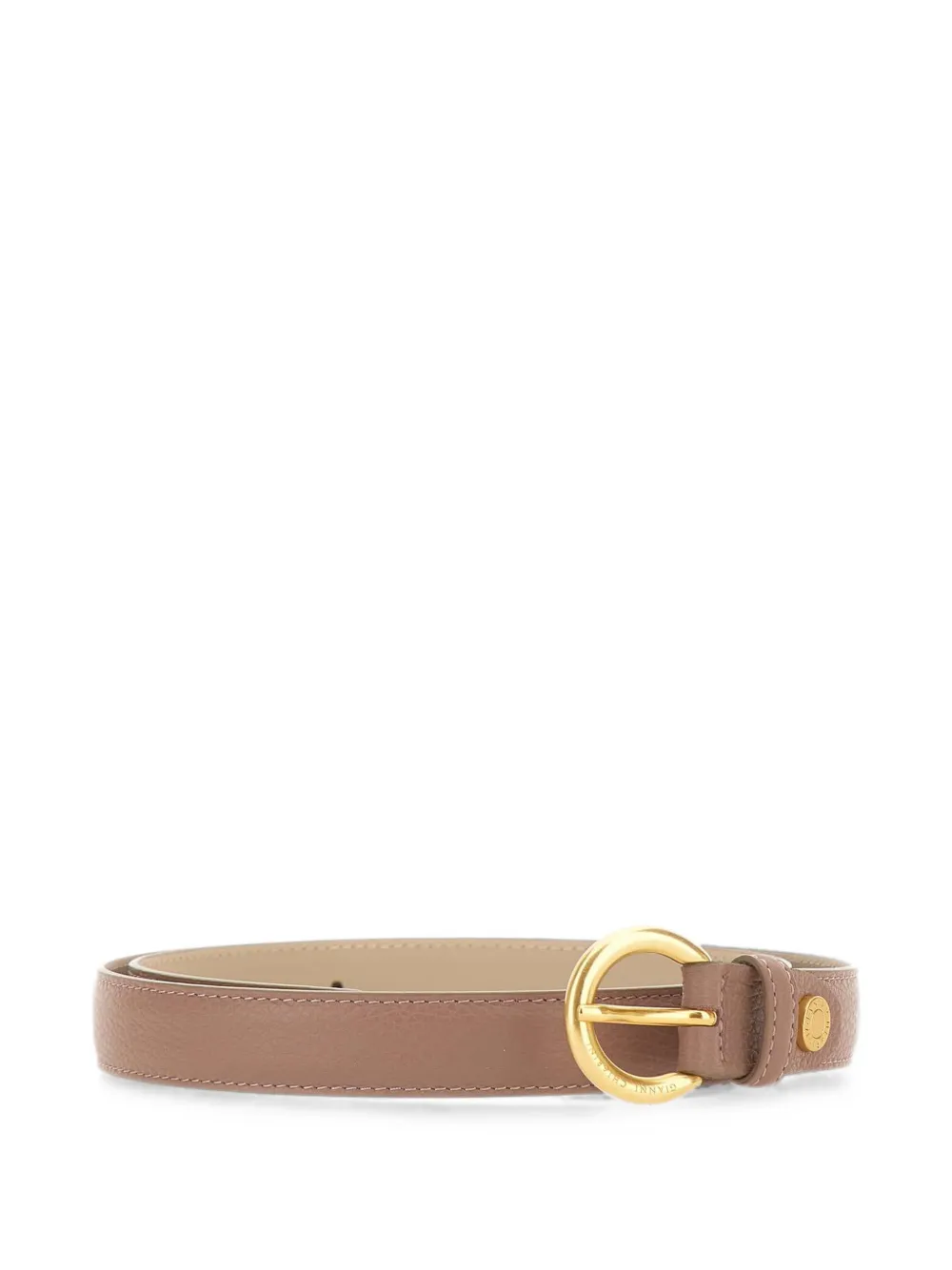 GIANNI CHIARINI Gehamerde leren riem Bruin