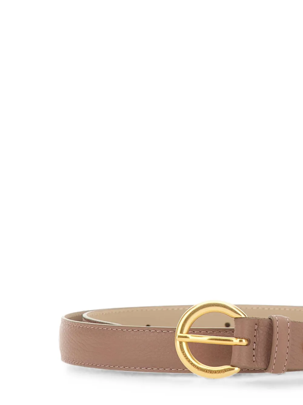 GIANNI CHIARINI Gehamerde leren riem Bruin