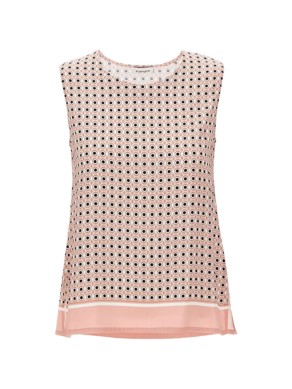 Kangra micro-print sleeveless top - Rosa