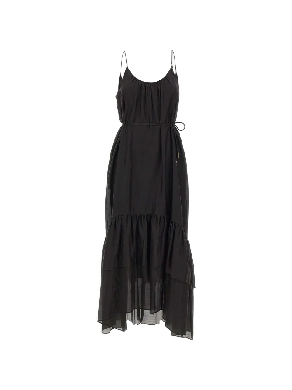 LIU JO ruffled muslin maxi dress - Black