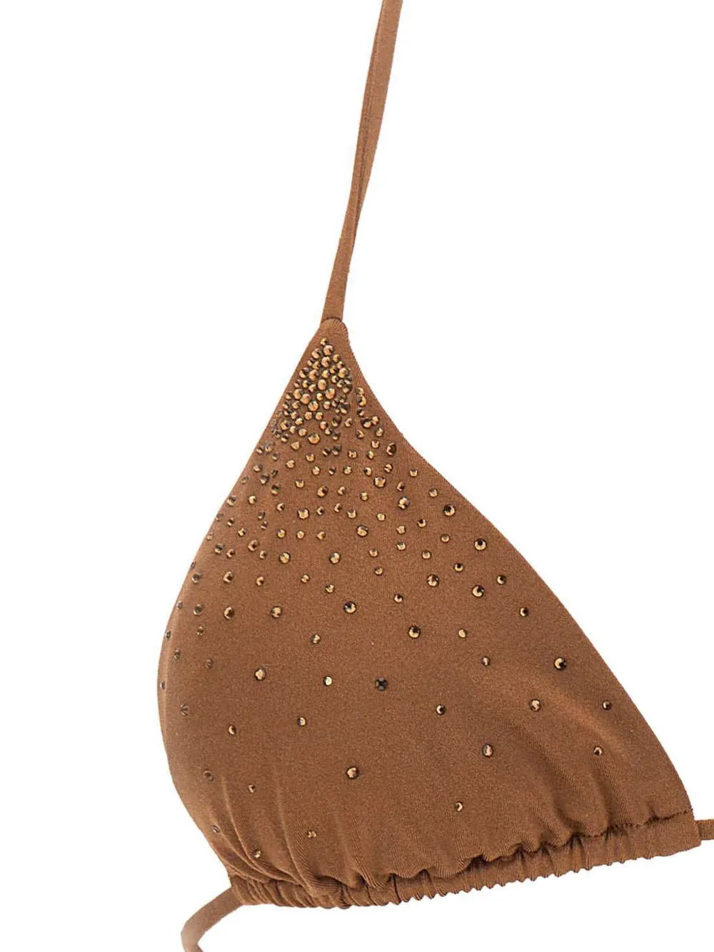 MC2 Saint Barth Annabelle triangel bikinitop verfraaid met stras Bruin