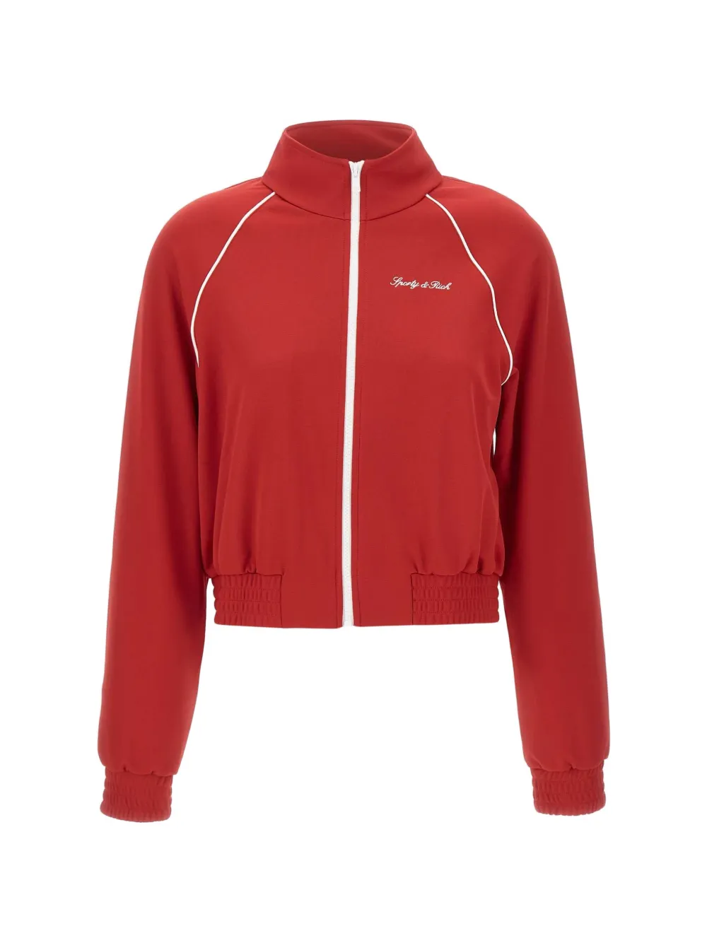 Sporty & Rich logo-embroidered raglan-sleeve sweater - Rot