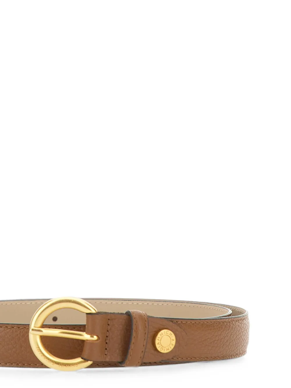 GIANNI CHIARINI Gehamerde leren riem Bruin