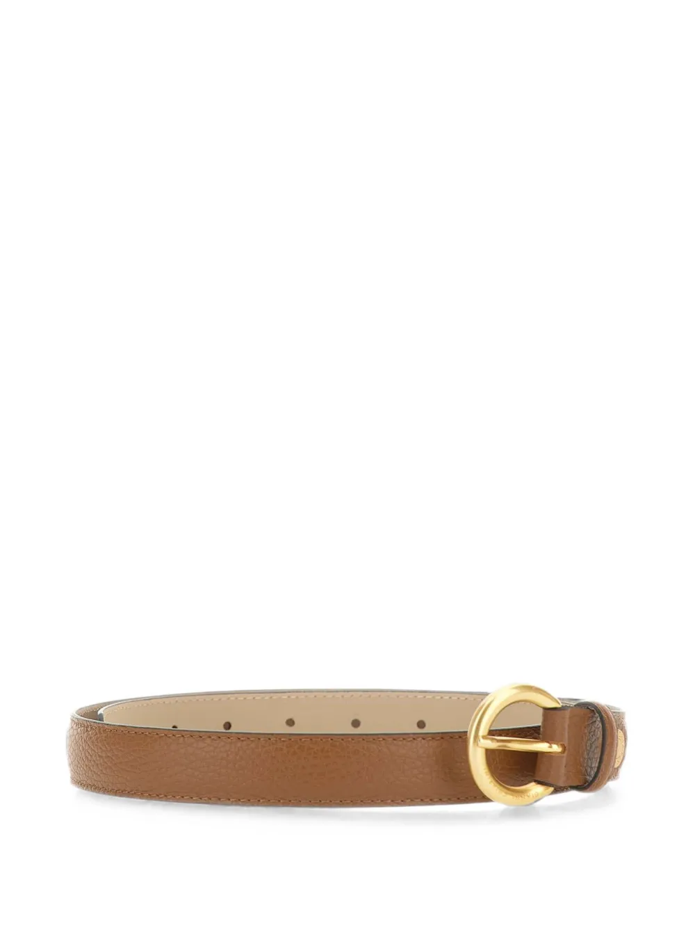 GIANNI CHIARINI Gehamerde leren riem Bruin