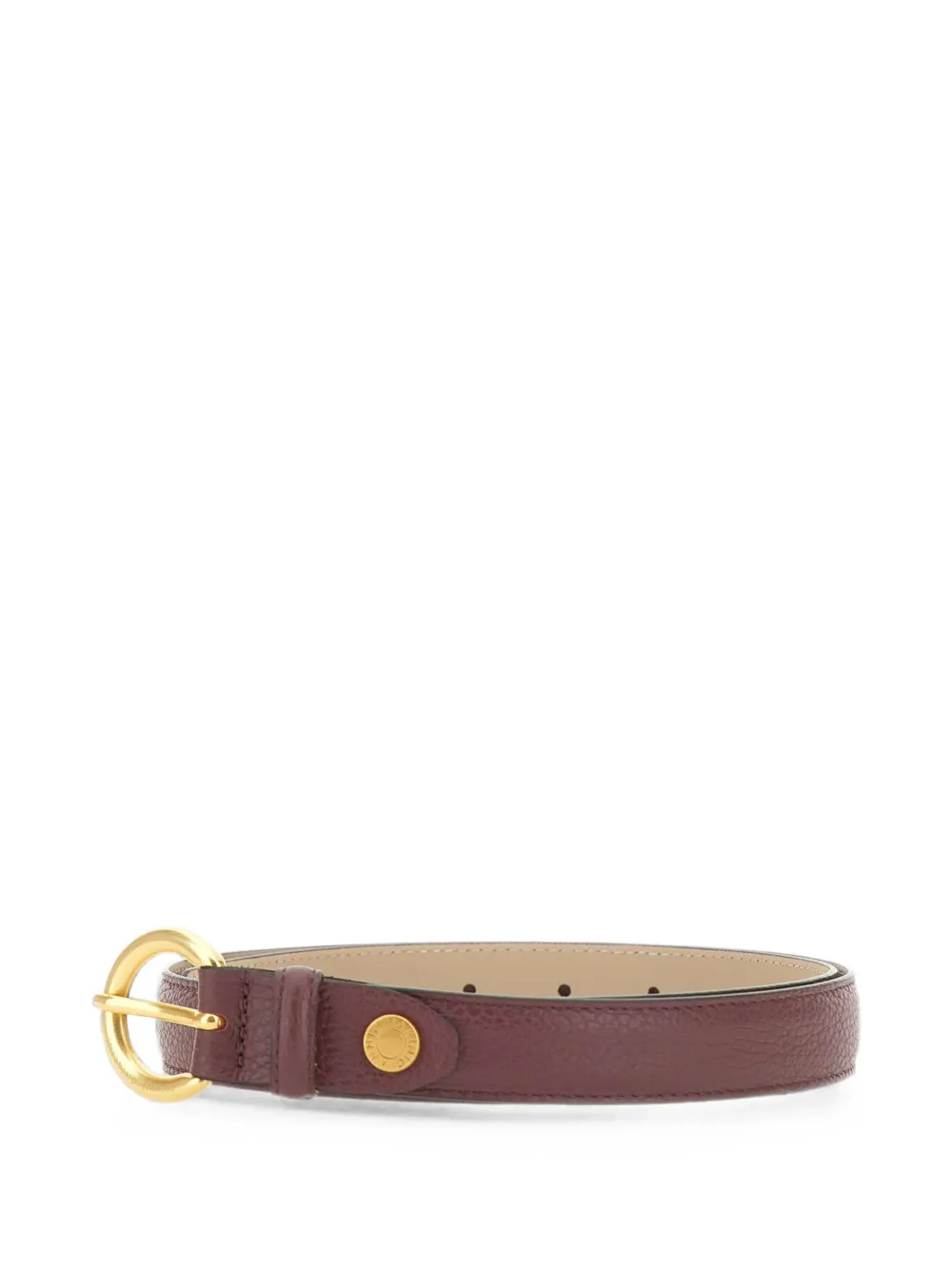 GIANNI CHIARINI Gewatteerde riem van gehamerd leer Bruin