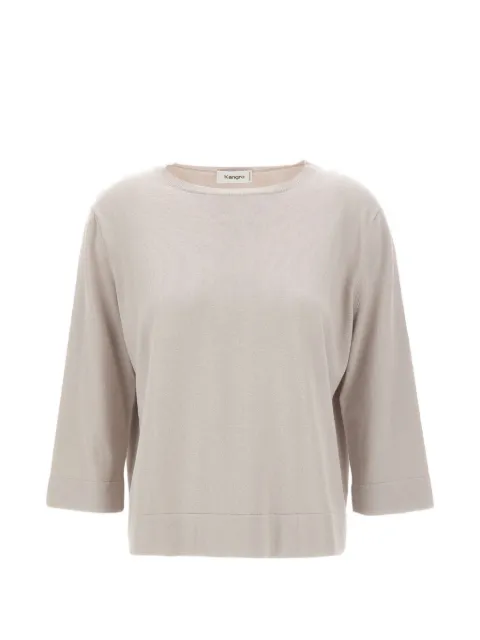 Kangra ribbed-trim crew-neck top