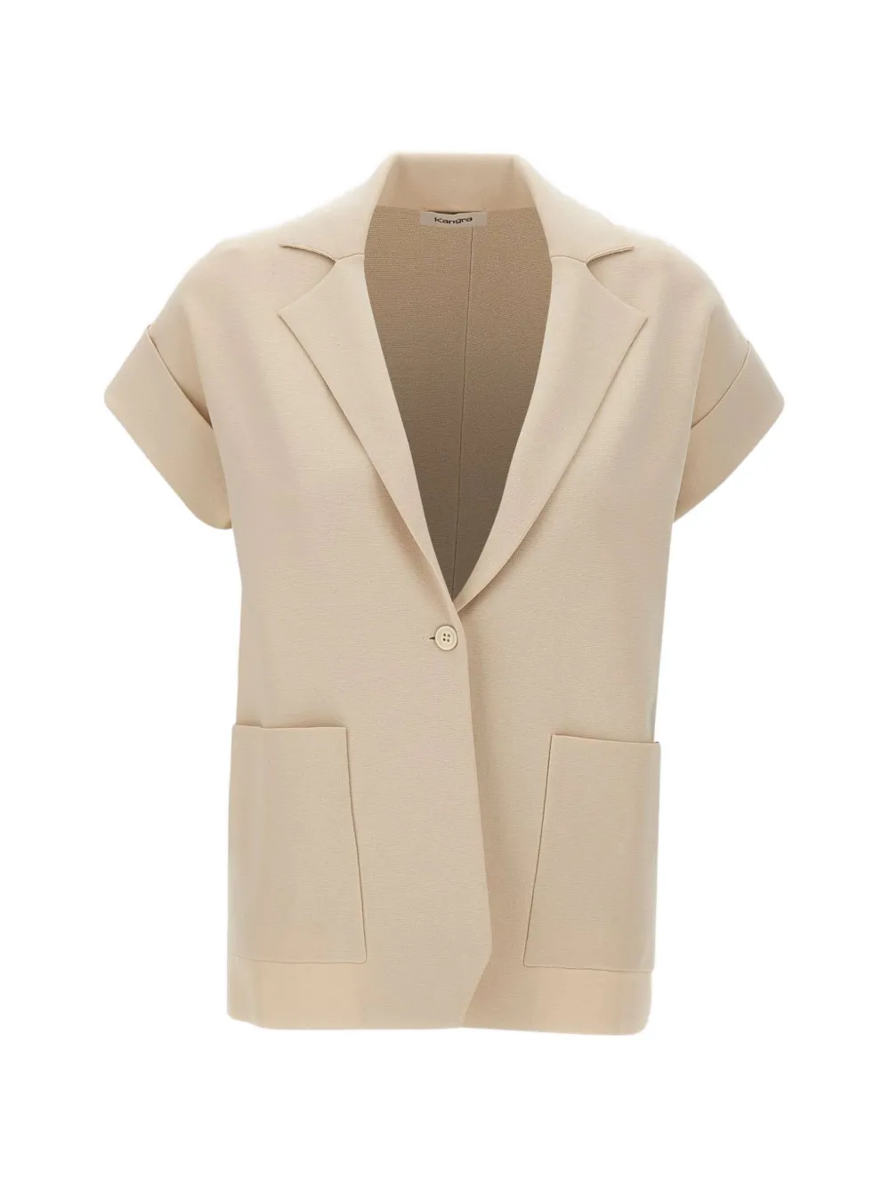 Kangra knitted rolled-sleeve blazer - Nude