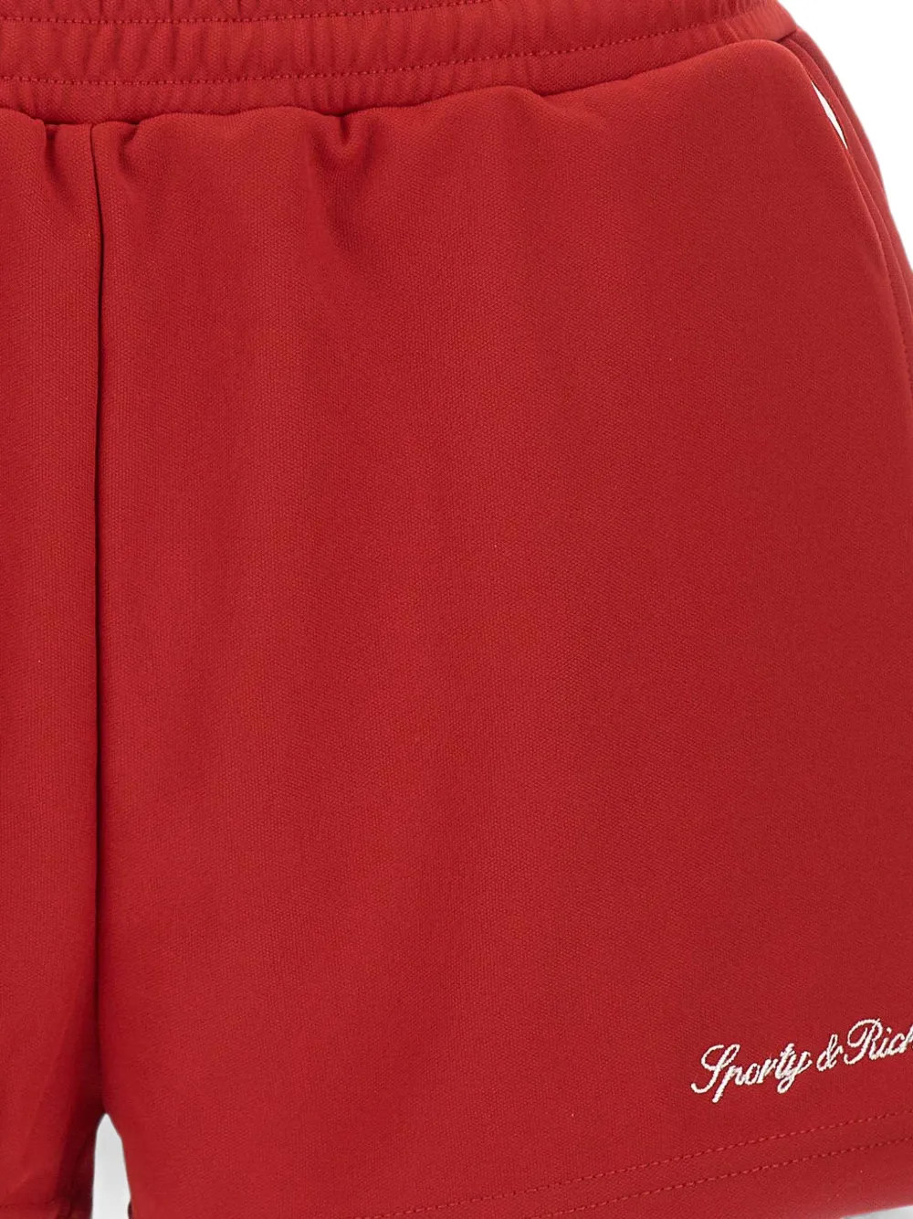 Sporty & Rich Shorts met geborduurd logo en contrasterende afwerking Rood