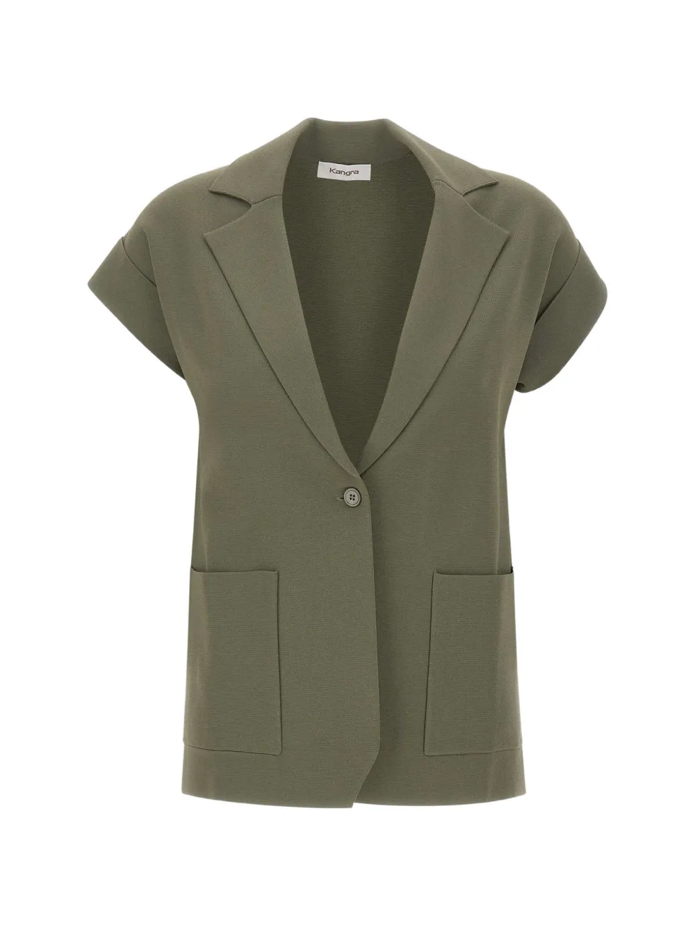 Kangra knitted short-sleeves blazer - Green