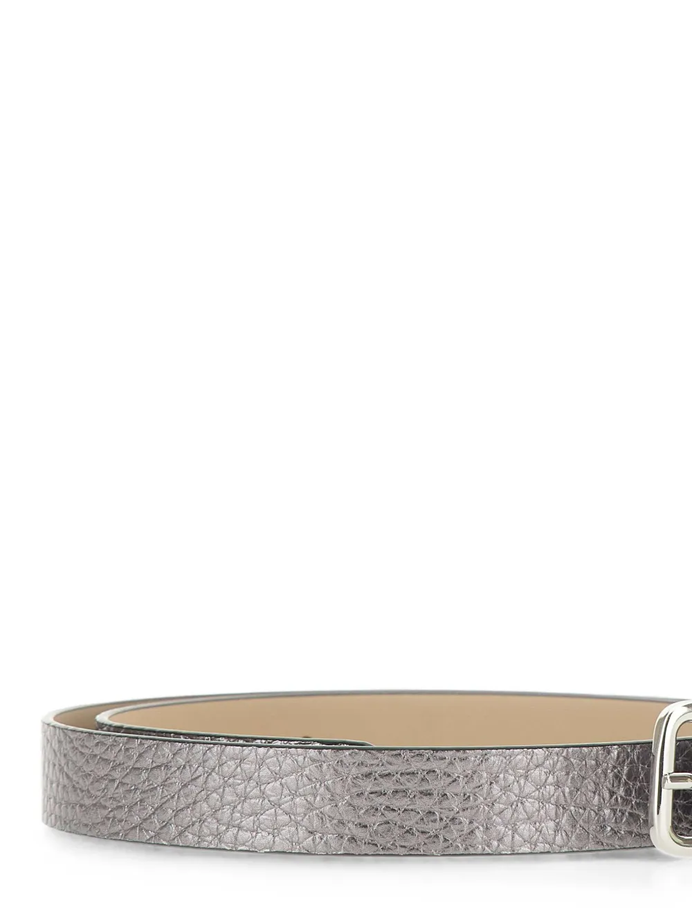 GIANNI CHIARINI Riem met metallic-effect en gegraveerd logo Zilver