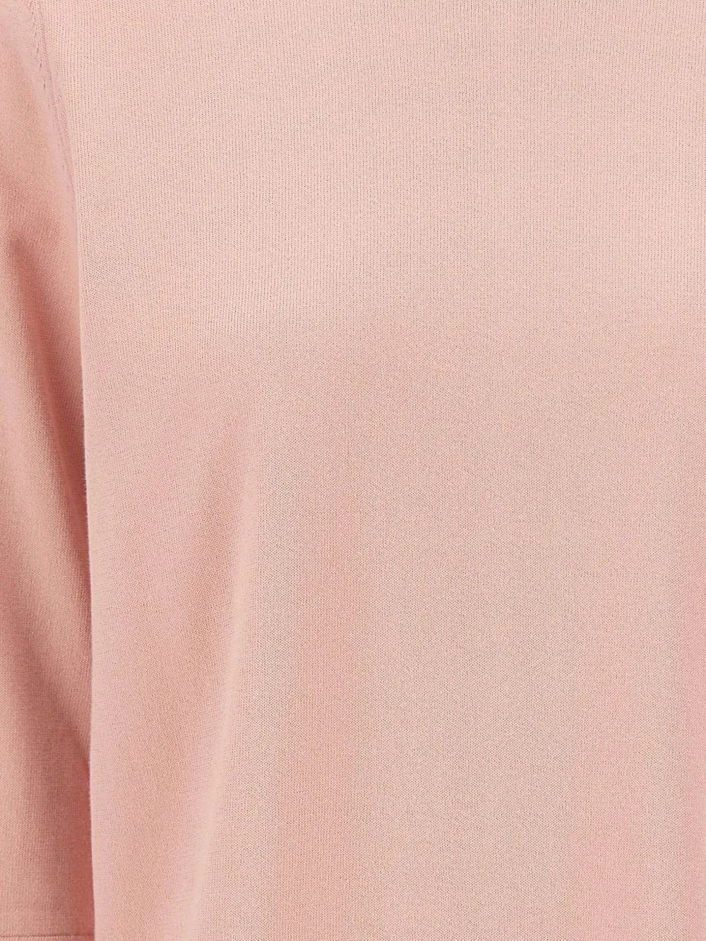 Kangra Trui met geribbelde afwerking en ronde hals Roze