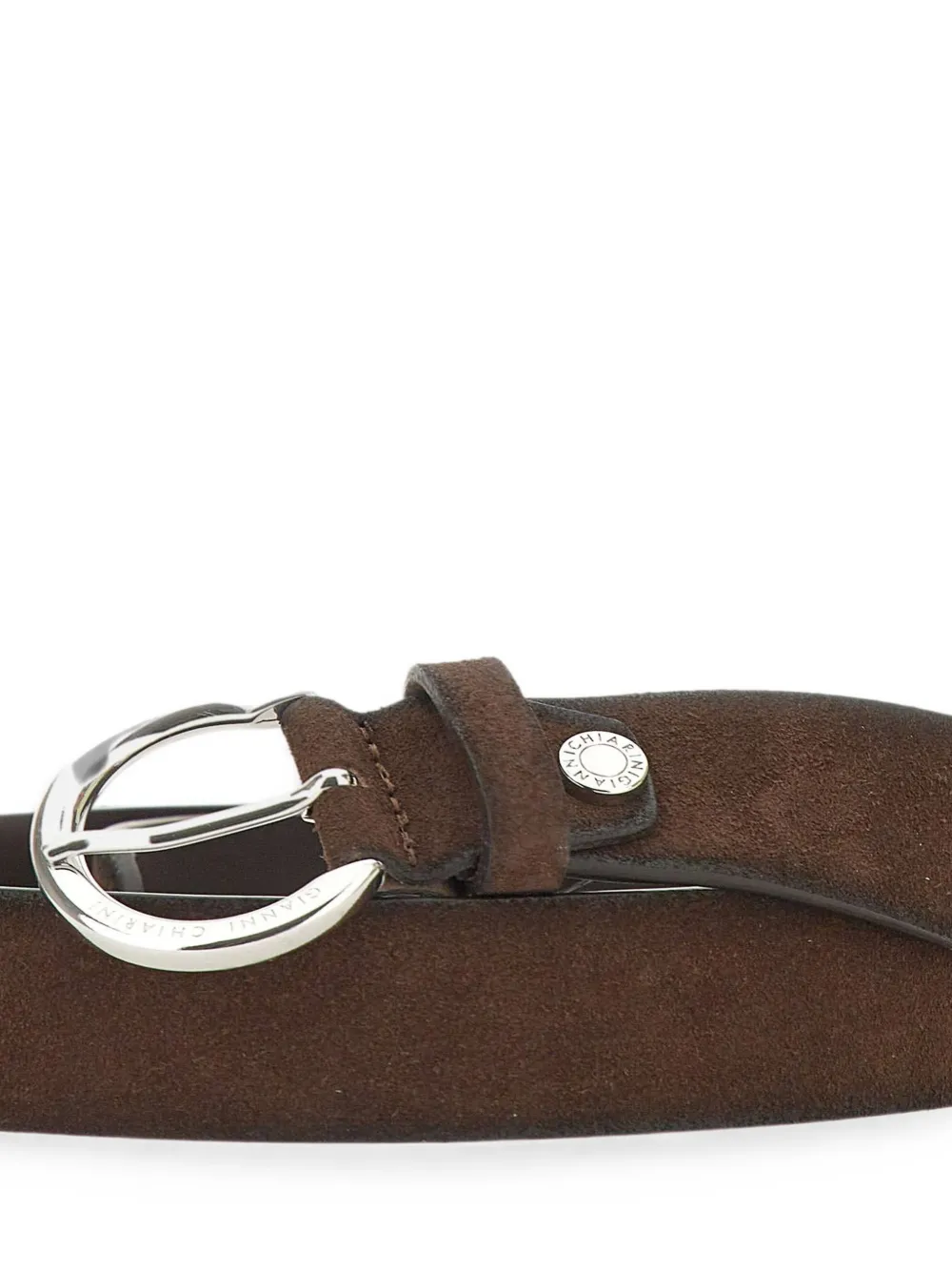 GIANNI CHIARINI Riem met gegraveerd logo Bruin
