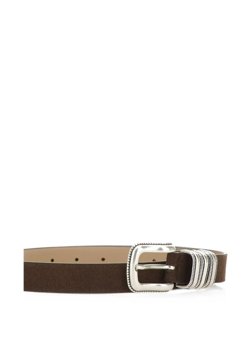 GIANNI CHIARINI Suède riem met gravure Bruin